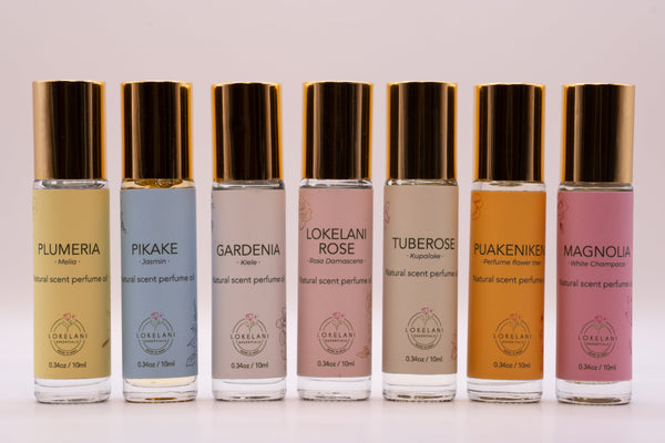 Natural scent perfume roll on oil