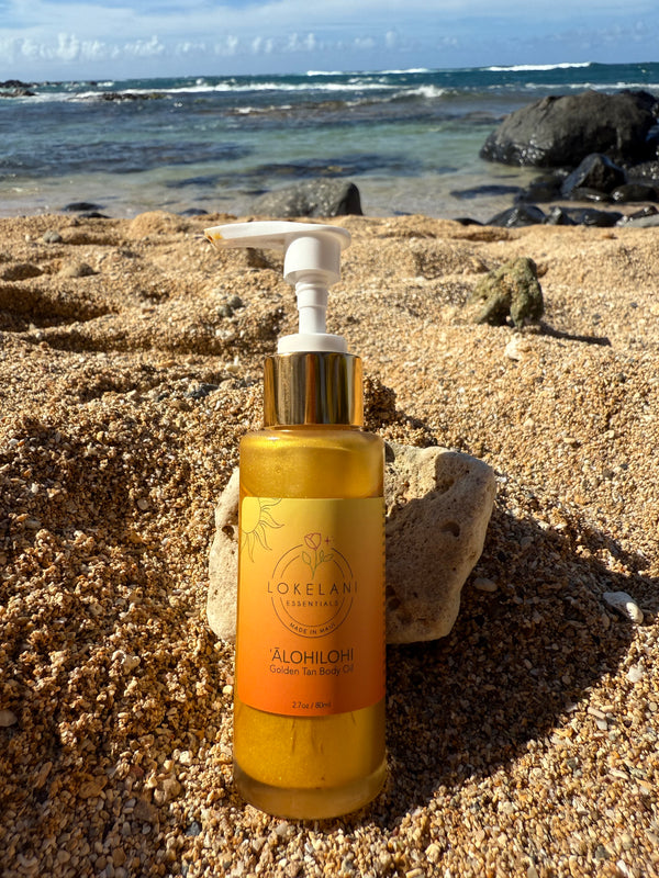 ‘Ālohilohi golden tan body oil